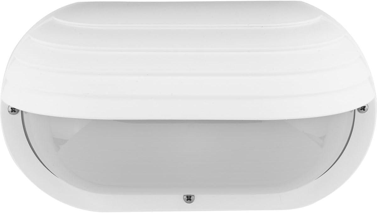 image:imageProgress Lighting 1Light UV Stabilized Ribbed Frosted Polycarbonate Shade Modern Outdoor 1012 Wall or Ceiling Light Bulkheads Collection Outdoor P570630 White