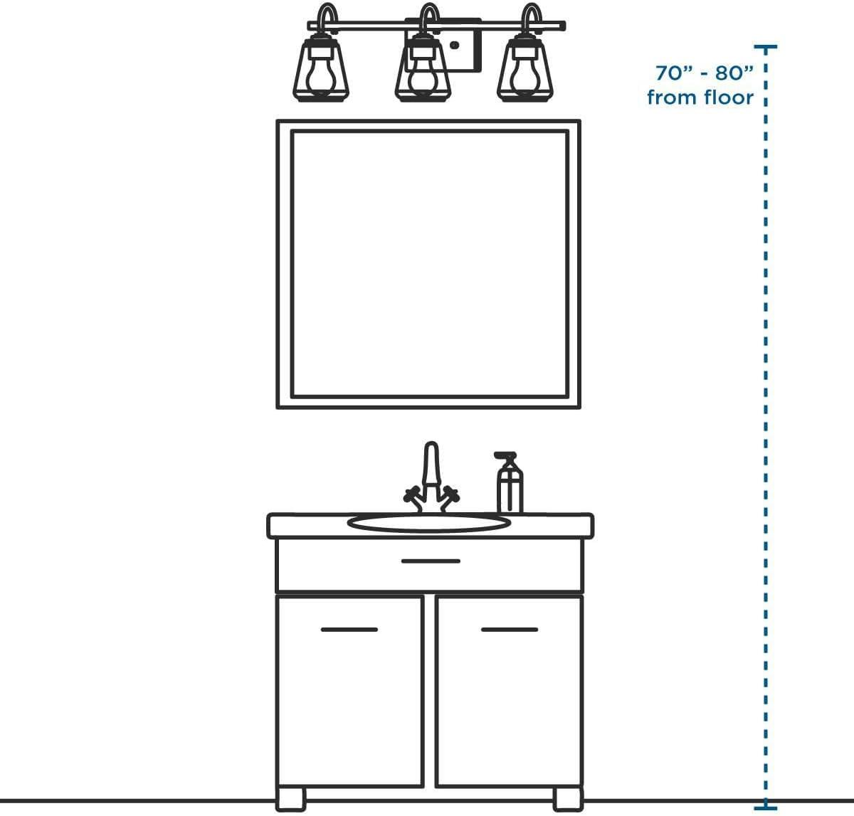 image:imageProgress Lighting 4 Light Bathroom Vanity Light Coastal Style Modern Bath Lighting Fixture with Etched White Glass Shade for Over the Mirror Reversible Mounting Metric Collection Brushed NickelPolished Chrome
