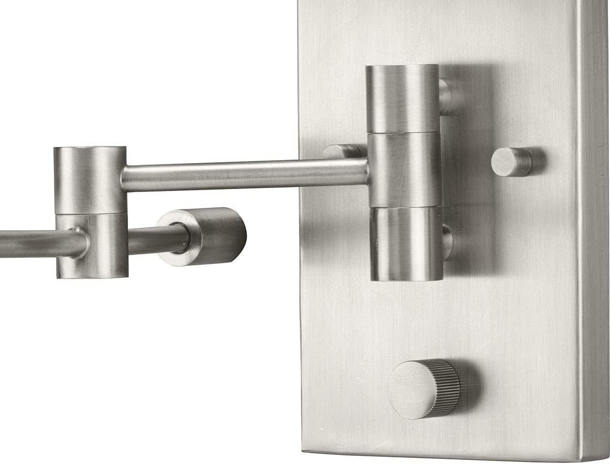 image:imageProgress Lighting Carrick Collection 1Light Summer Linen Shade Transitional Wall Light Brushed NickelNickel