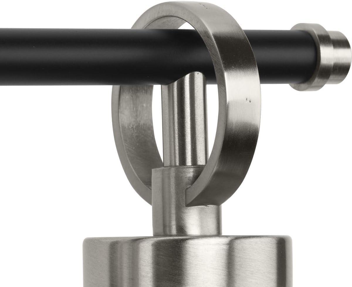 image:imageProgress Lighting Cassell 2412 in 3Light Brushed Nickel and Matte Black Vanity Light with Clear Glass Shades for Bathroom