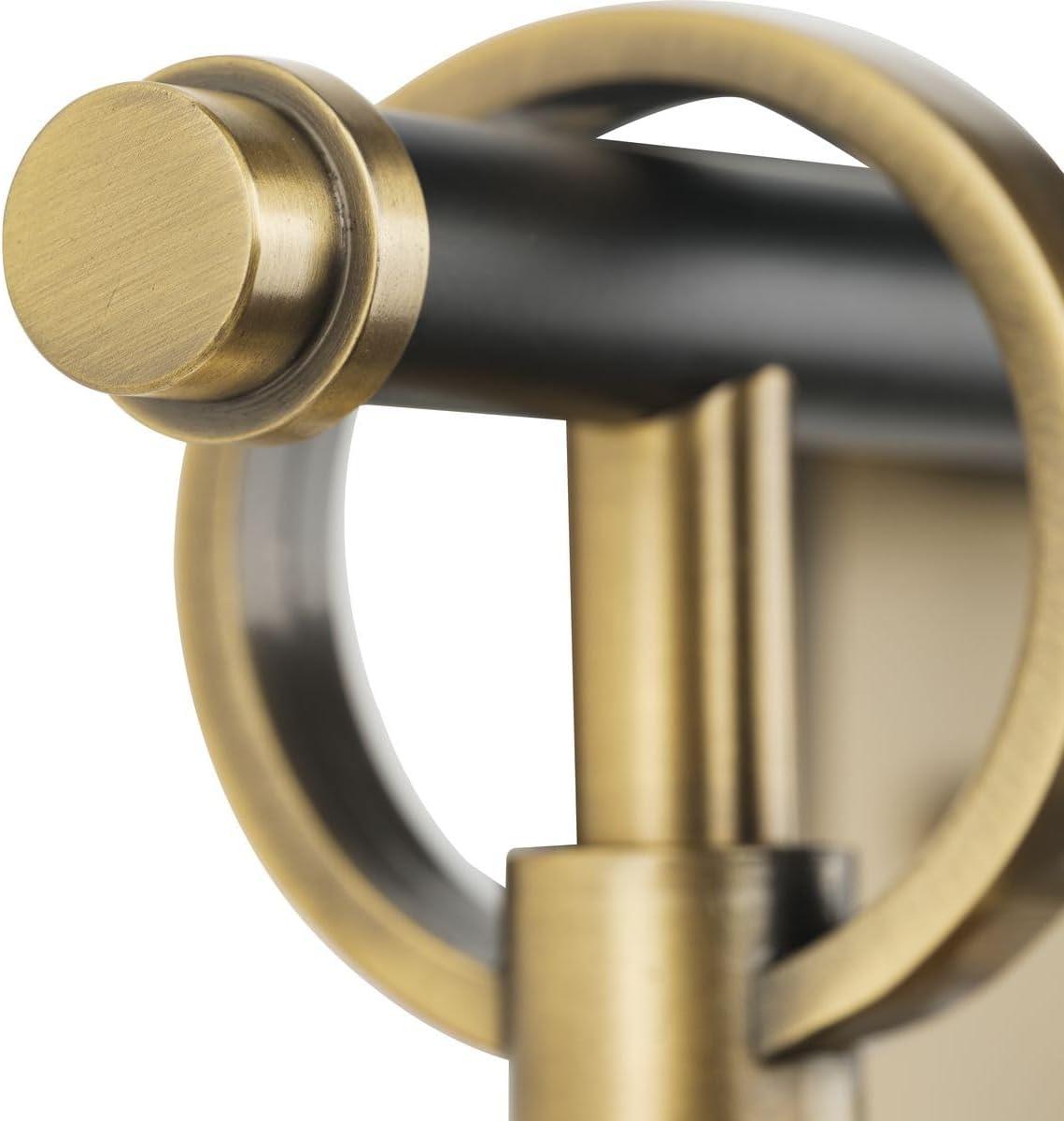 image:imageProgress Lighting Cassell 2412 in 3Light Vintage Brass and Matte Black Vanity Light with Clear Glass Shades for Bathroom