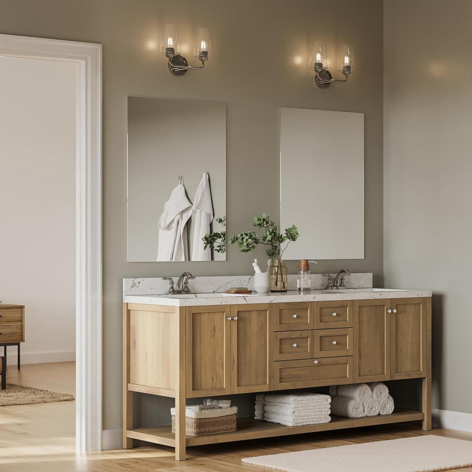image:imageProgress Lighting Celino Collection TwoLight Vanity Light with Clear Glass Shades