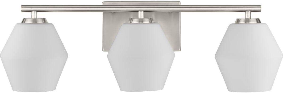 image:imageProgress Lighting Copeland Collection ThreeLight Brushed Gold Vanity MidCentury Modern Vanity Light P300432191Brushed Nickel