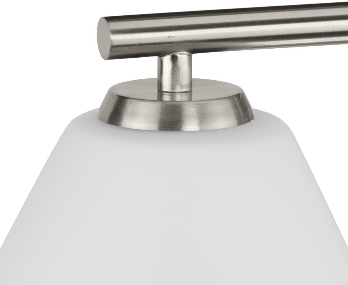 image:imageProgress Lighting Copeland Collection ThreeLight Brushed Gold Vanity MidCentury Modern Vanity Light P300432191Brushed Nickel