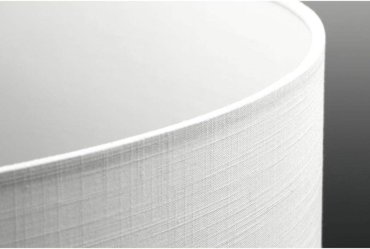 image:imageProgress Lighting Drum Shade Collection FiveLight Chandelier Farmhouse Style Hanging Ceiling Light Fixture for Dining Rooms Foyers White Textured Linen Shade Brushed NickelAntique Bronze