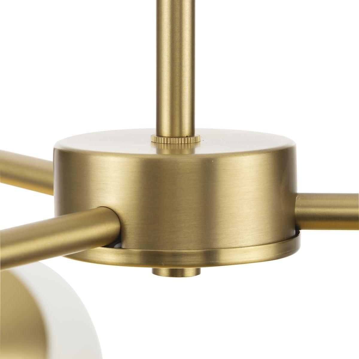image:imageProgress Lighting Haas 50 in 6Light Brushed Bronze Modern Organic Chandelier with Opal Glass Shades
