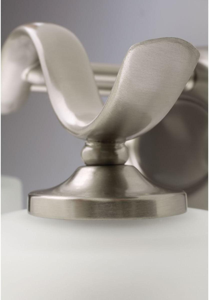 image:imageProgress Lighting Inspire Collection 1Light OffWhite Shade Traditional MiniPendant Light Brushed NickelBrushed Nickel