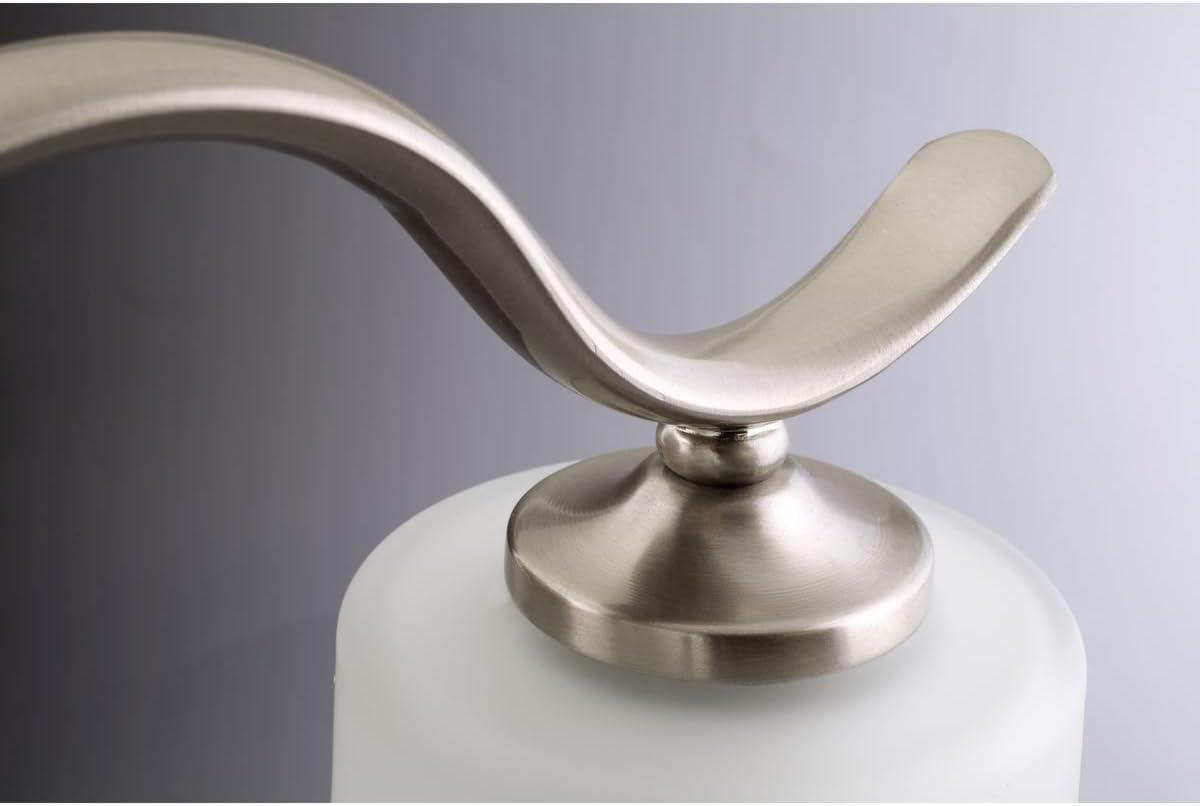 image:imageProgress Lighting Inspire Collection 1Light OffWhite Shade Traditional MiniPendant Light Brushed NickelBrushed Nickel
