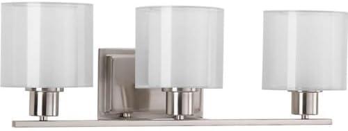 image:imageProgress Lighting Invite Collection 3Light Shade New Traditional Bath Vanity Light Brushed Nickel 738x2350x2350Brushed Nickel