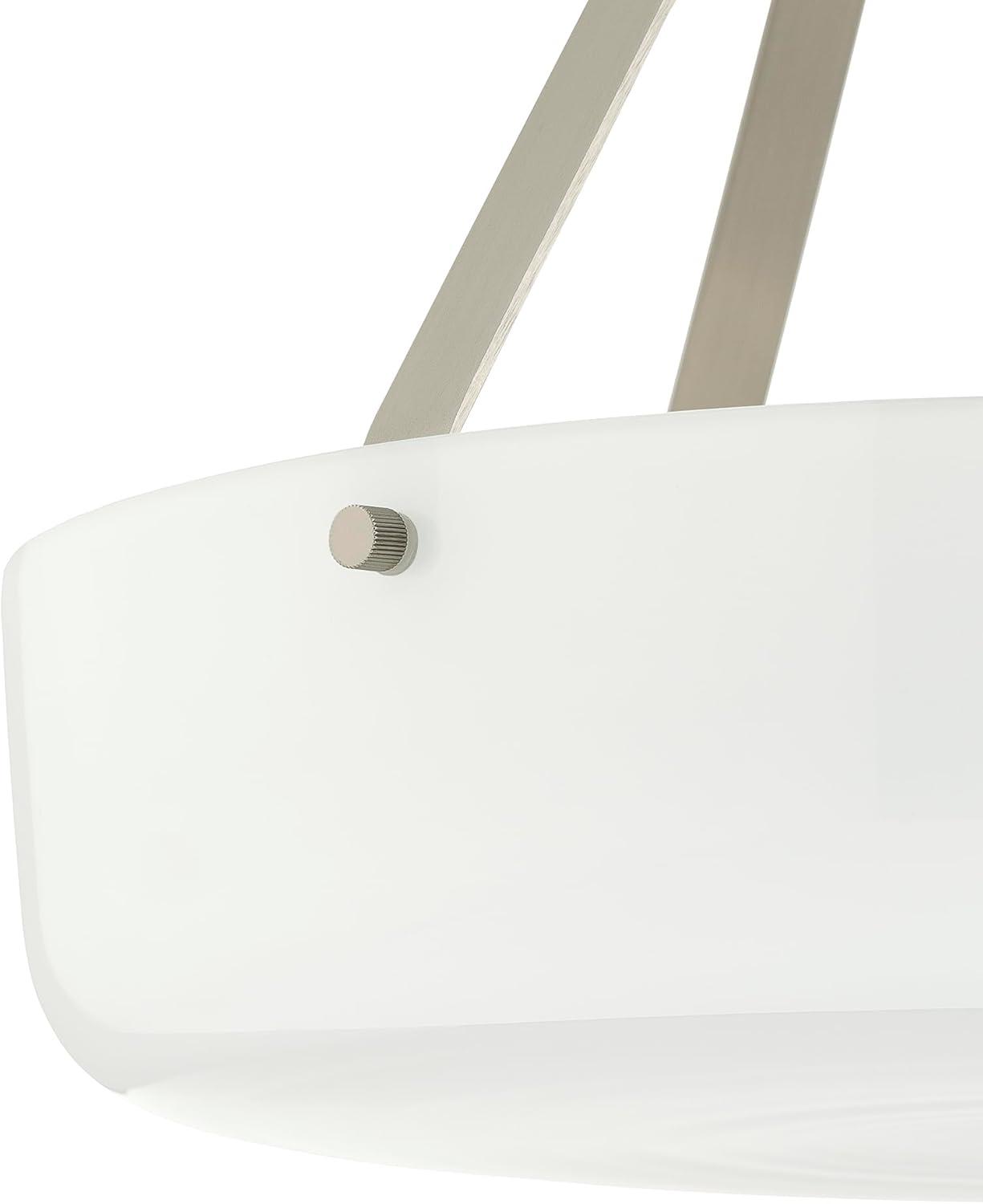 image:imageProgress Lighting Lieon Collection ThreeLight SemiFlush Convertible Light with White Glass Shade