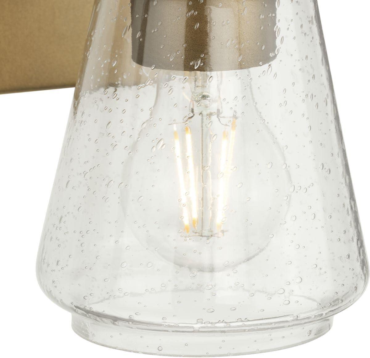 image:imageProgress Lighting Martenne 462 in OneLight Aged Bronze Vanity Light with Seeded Glass Shade
