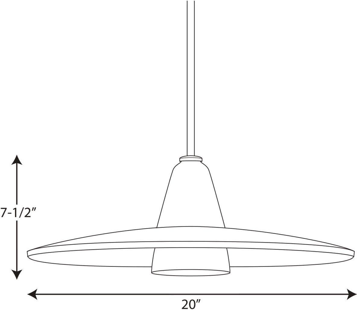 image:imageProgress Lighting Modern Pendant 1Light Clear and Etched Glass Pendant Light Indoor P501209 Brushed NickelNickel