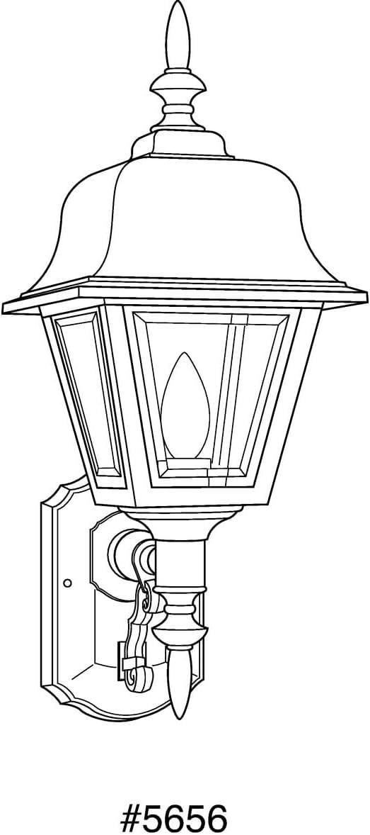 image:imageProgress Lighting NonMetallic 1Light Clear Beveled Acrylic Shade Traditional Outdoor Wall Lantern Light Outdoor P565631 Textured BlackBlack