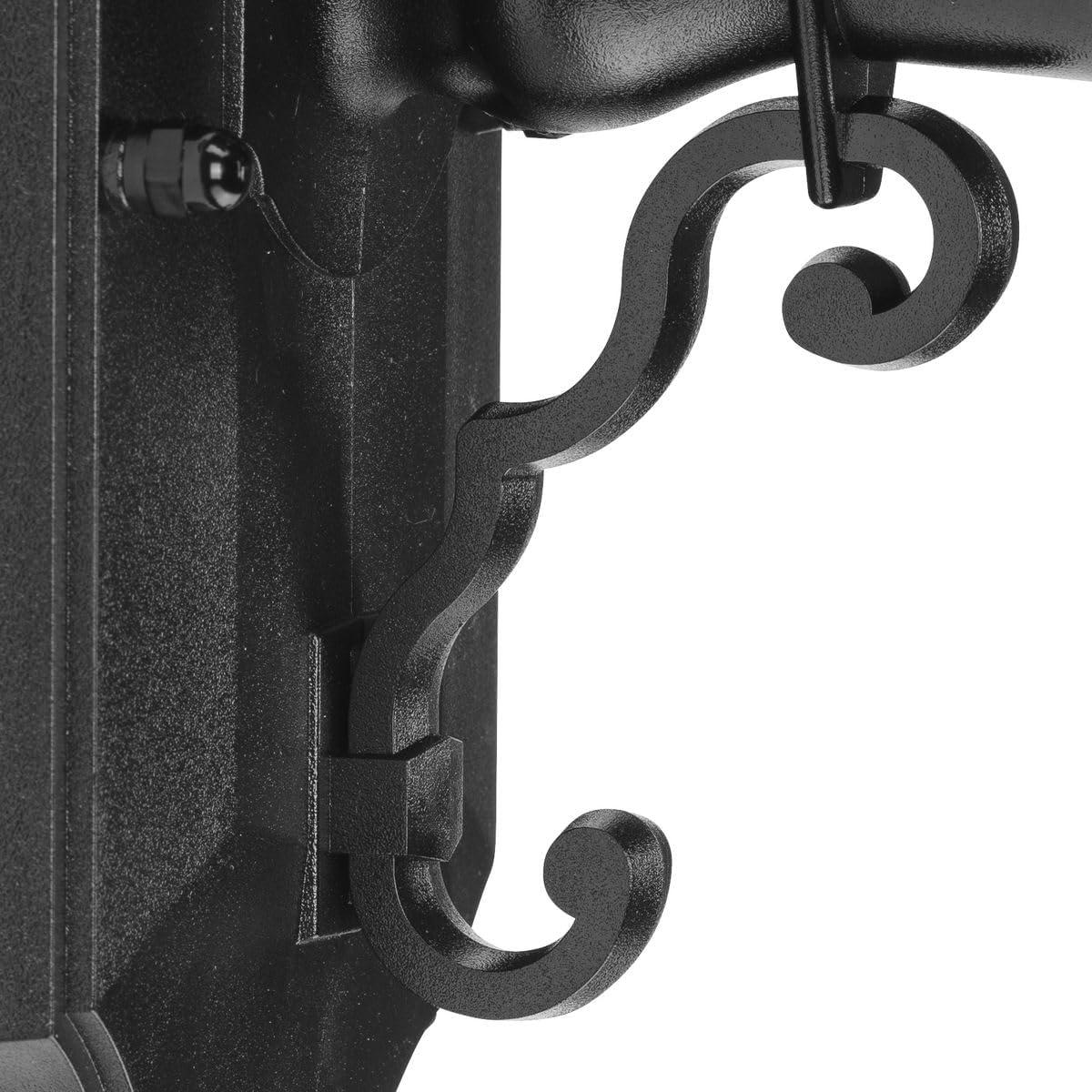 image:imageProgress Lighting NonMetallic 1Light Clear Beveled Acrylic Shade Traditional Outdoor Wall Lantern Light Outdoor P565631 Textured BlackBlack
