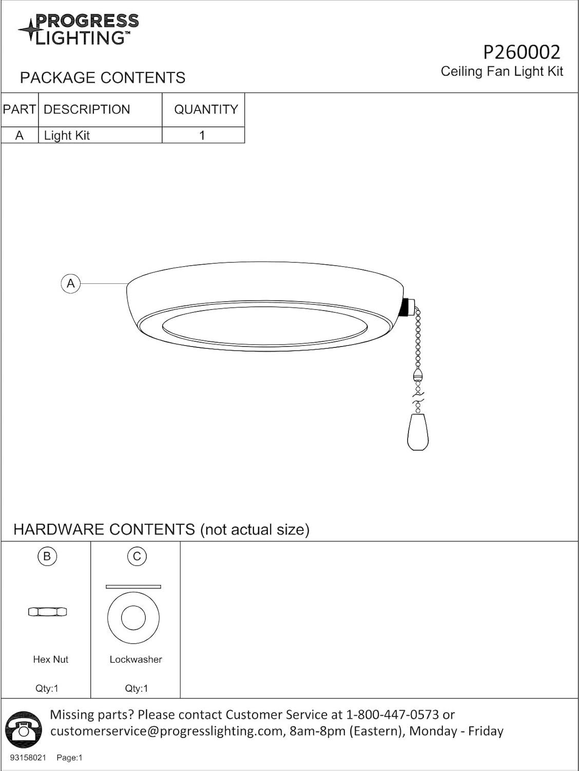 image:imageProgress Lighting P26000215230 AirPro 1Light Transitional Integrated LED Edgelit Ceiling Fan Light Kit Painted Nickel with Opal Shade