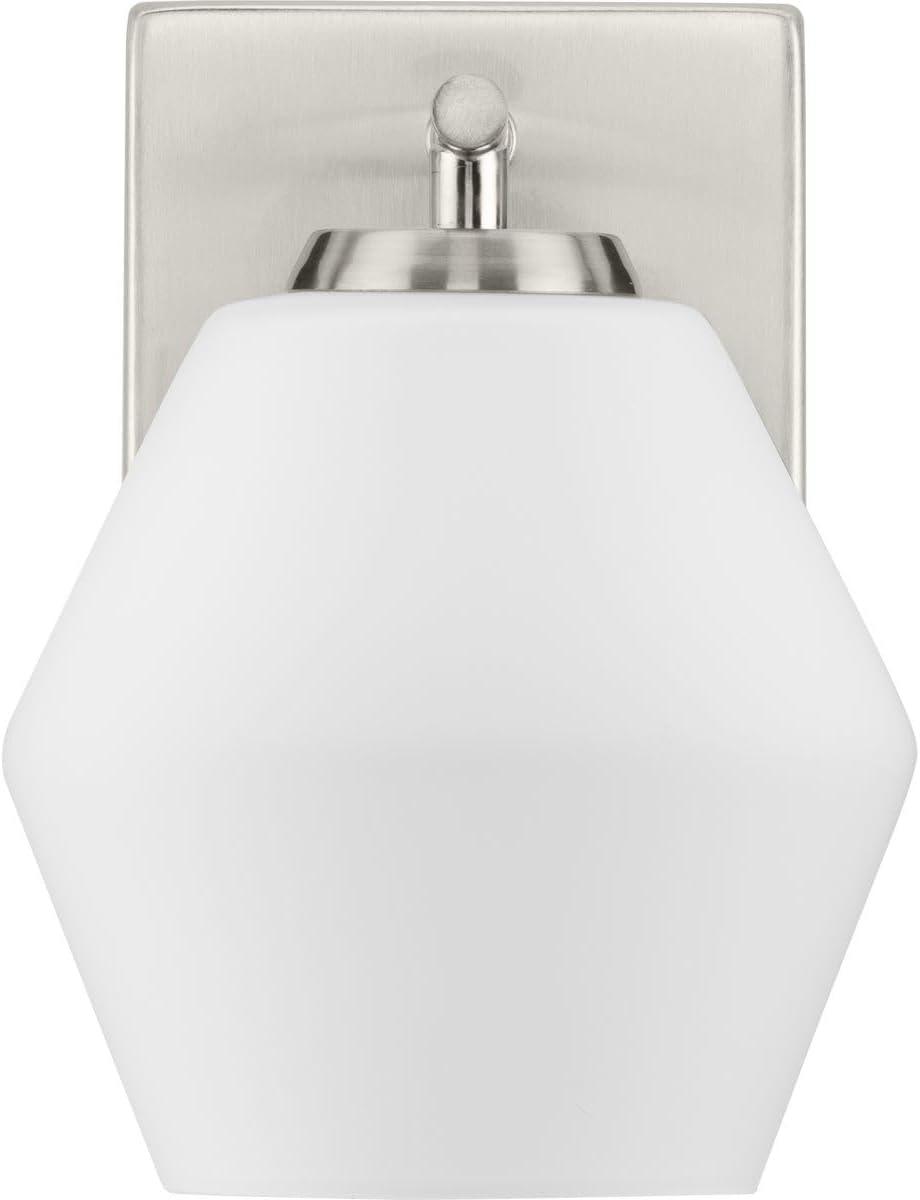 image:imageProgress Lighting P300430009 Copeland Collection 6 in OneLight Brushed Nickel Vanity Light with Etched Opal Glass ShadeBrushed Nickel