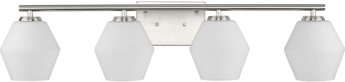 image:imageProgress Lighting P300430009 Copeland Collection 6 in OneLight Brushed Nickel Vanity Light with Etched Opal Glass ShadeBrushed Nickel