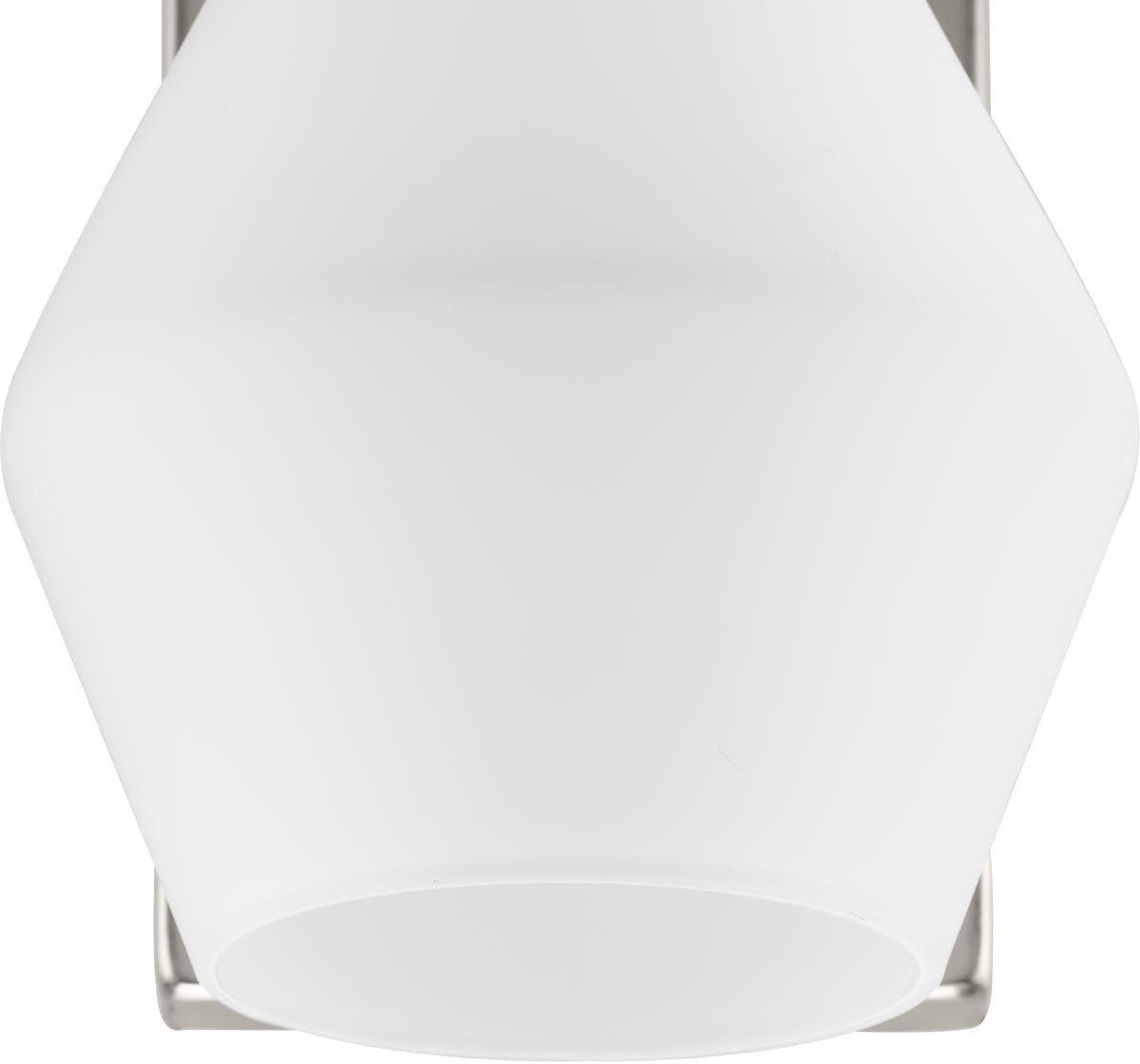 image:imageProgress Lighting P300430009 Copeland Collection 6 in OneLight Brushed Nickel Vanity Light with Etched Opal Glass ShadeBrushed Nickel