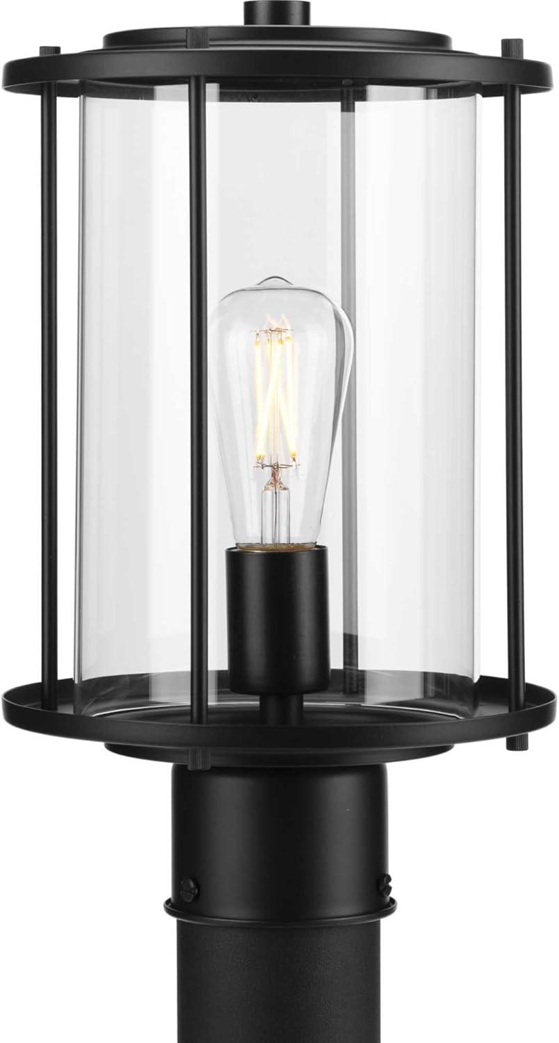 image:imageProgress Lighting P55002131M Gunther 12625 in TwoLight Matte Black Flush Mount Light with Clear Glass ShadePolished Chrome