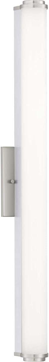 image:imageProgress Lighting Phase 11 LED Collection 36 White Shade Modern Bath Vanity Light Brushed Nickel