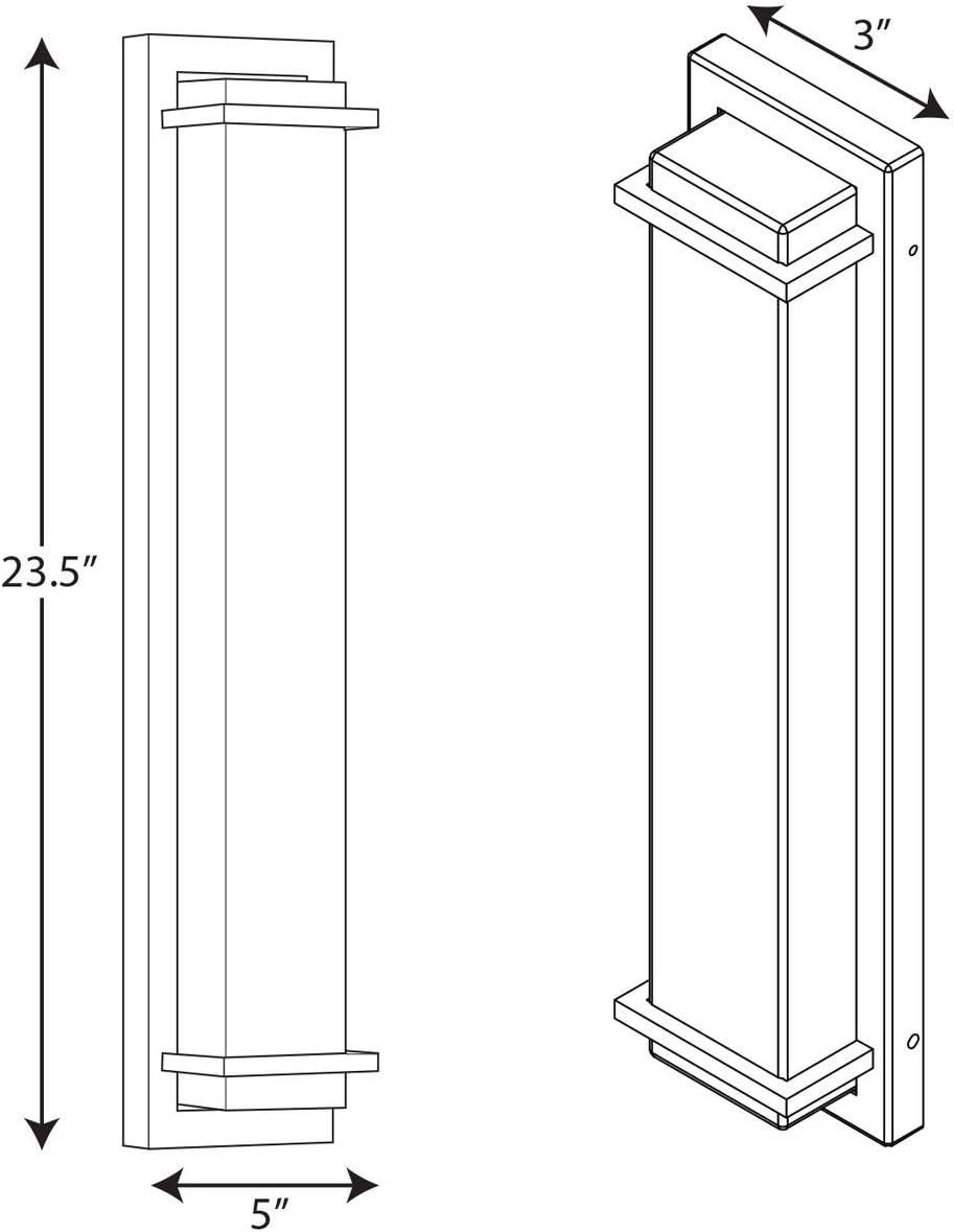 image:imageProgress Lighting Z1080 LED Collection 2Light White Acrylic Shade Modern Outdoor Large Wall Sconce Light Metallic Gray