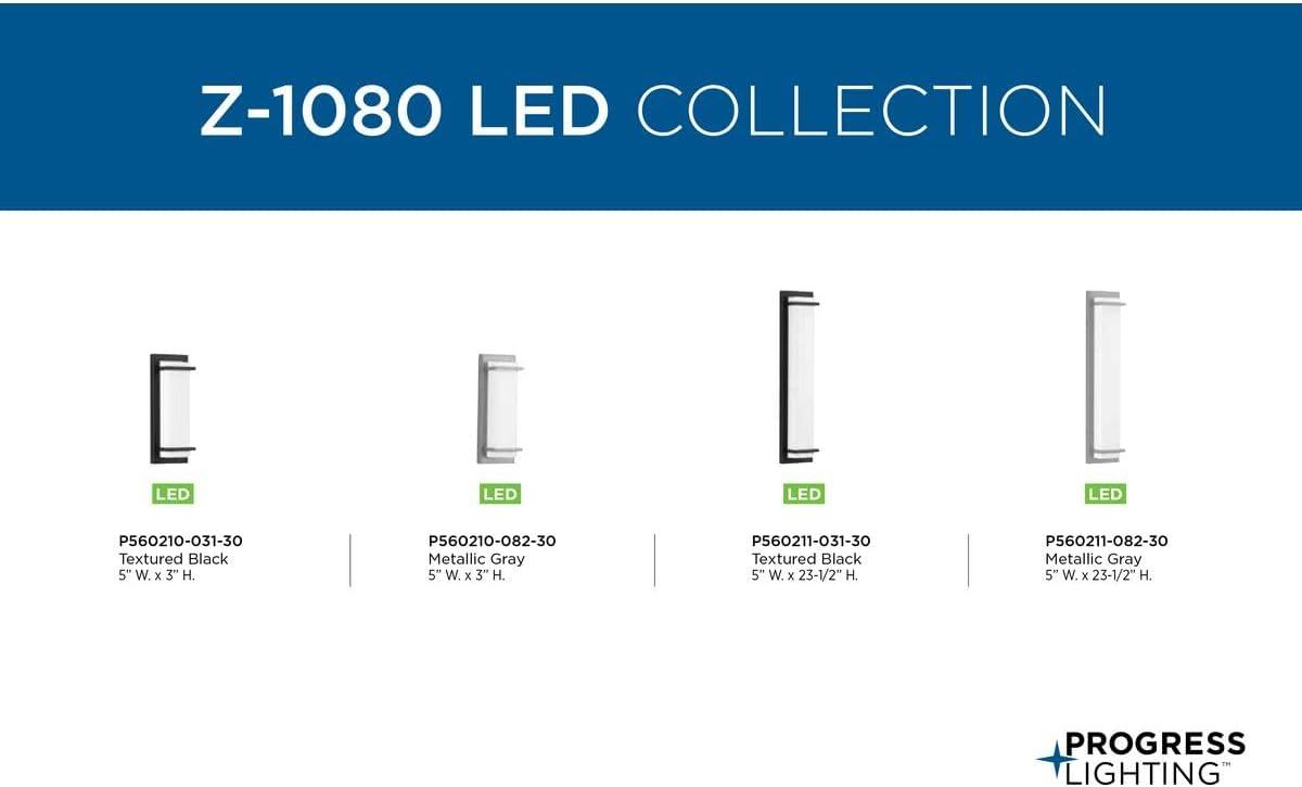 image:imageProgress Lighting Z1080 LED Collection 2Light White Acrylic Shade Modern Outdoor Large Wall Sconce Light Metallic Gray