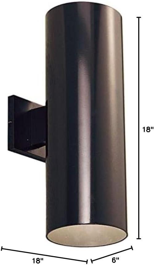 image:imageProgress P564220 Cylinder Outdoor Light 2 Light in Modern Style 6 Inches Wide by 18 Inches high Antique Bronze Finish withMetal Shade