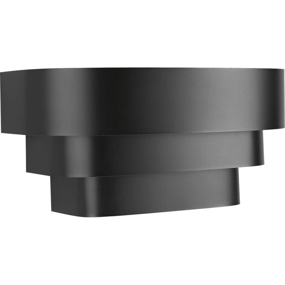 image:imageProgress Lighting 1Light Louvered Wall Sconce Light Fixture 7 in Tall Black P710331Black