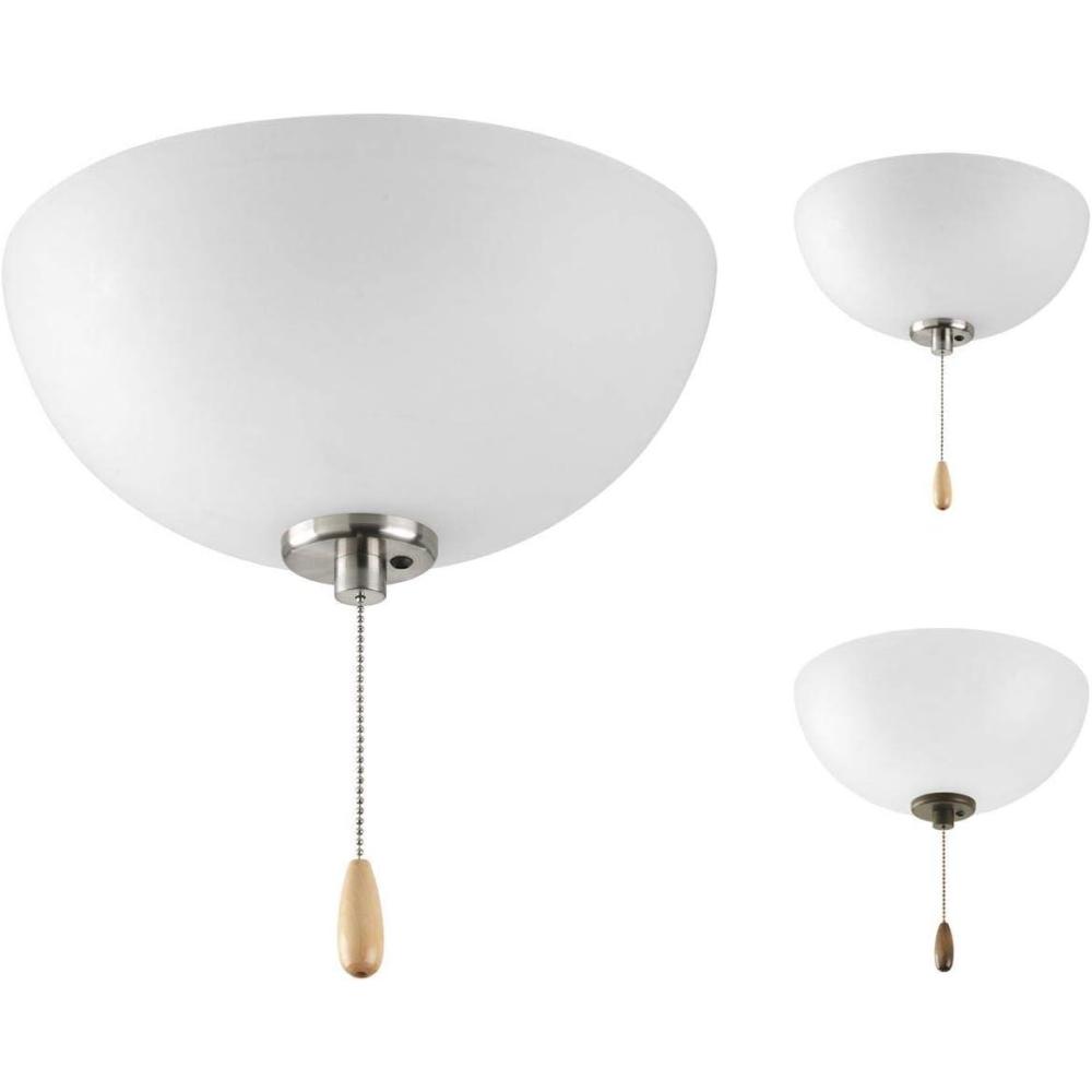 image:imageProgress Lighting 2Light Ceiling Fan Light Bravo Collection Indoor P265001WB Antique Bronze Brushed NickelUnfinished