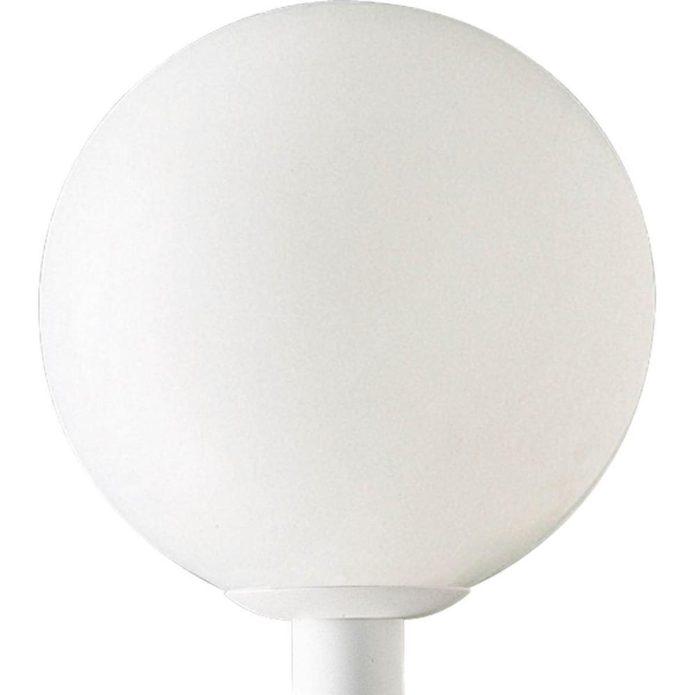 image:imageProgress Lighting Acrylic Globe 1Light ShatterResistant Acrylic Shade Modern Outdoor Post Lantern Light White