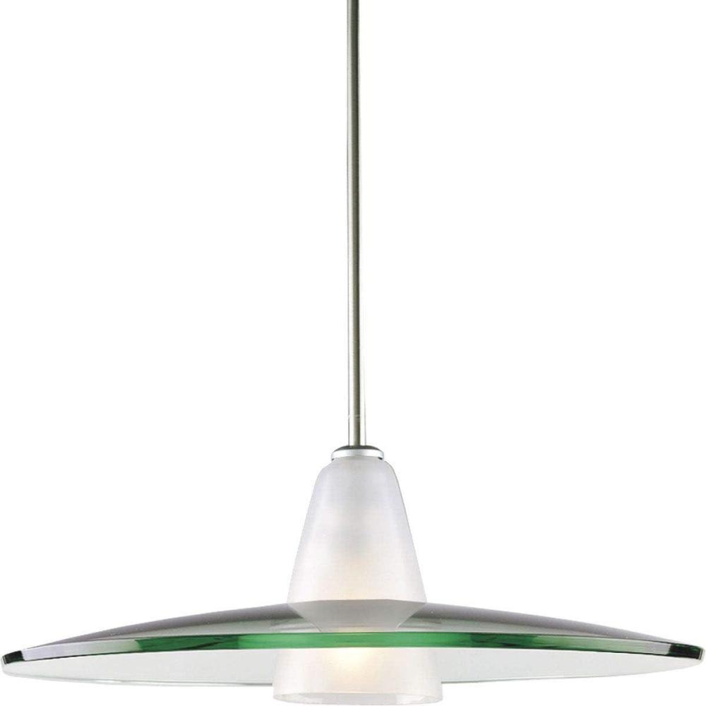 image:imageProgress Lighting Modern Pendant 1Light Clear and Etched Glass Pendant Light Indoor P501209 Brushed NickelNickel