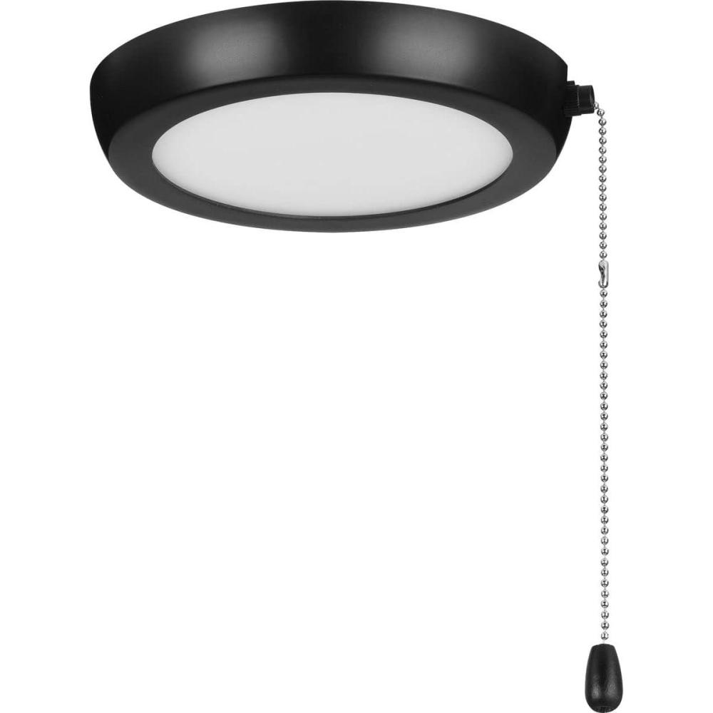 image:imageProgress Lighting P26000231M30 AirPro 1Light Transitional Integrated LED Edgelit Ceiling Fan Light Kit Matte Black with Opal Shade