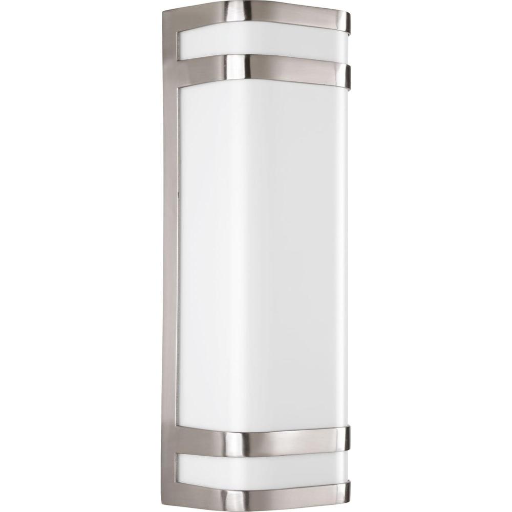 image:imageProgress Lighting Valera LED Collection 2Light Matte White Acrylic Shade Modern Outdoor Large Wall Lantern Light Architectural BronzeNickel