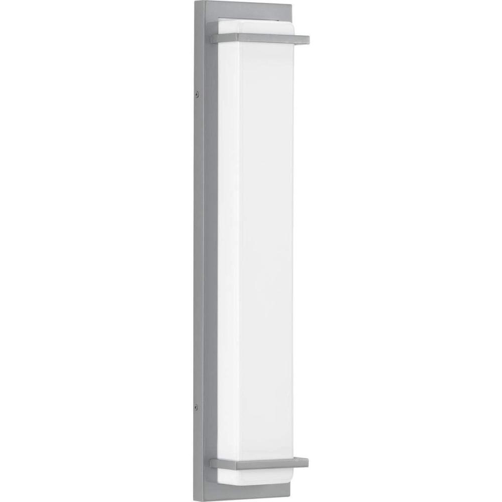 image:imageProgress Lighting Z1080 LED Collection 2Light White Acrylic Shade Modern Outdoor Large Wall Sconce Light Metallic Gray