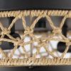 Chandra Collection 12 in. Two-Light Matte Black Global Flush Mount with Woven Shade (P350242-31M)