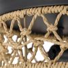 Chandra Collection 12 in. Two-Light Matte Black Global Flush Mount with Woven Shade (P350242-31M)