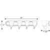 Progress Lighting 1 Light Bathroom Vanity Light, Modern Bath Lighting Fixture with White Glass Shade for Over the Mirror, Alabaster Glass Collection, Reversible Mounting, Brushed Nickel (P3051-09)(4-Light)
