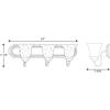 Progress Lighting 1 Light Bathroom Vanity Light, Modern Bath Lighting Fixture with White Glass Shade for Over the Mirror, Alabaster Glass Collection, Reversible Mounting, Brushed Nickel (P3051-09)(3-Light)