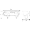 Progress Lighting 1 Light Bathroom Vanity Light, Modern Bath Lighting Fixture with White Glass Shade for Over the Mirror, Alabaster Glass Collection, Reversible Mounting, Brushed Nickel (P3051-09)(2-Light)