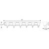 Progress Lighting 1 Light Bathroom Vanity Light, Modern Bath Lighting Fixture with White Glass Shade for Over the Mirror, Alabaster Glass Collection, Reversible Mounting, Brushed Nickel (P3051-09)(6-Light)