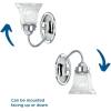 Progress Lighting 1-Light Clear Prismatic Glass Traditional Bath Vanity Light, Fluted Glass Collection, Indoor, P3287-15, Polished Chrome(Chrome)