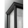 Progress Lighting 1-Light Clear Seeded Glass Craftsman Outdoor Post Lantern Light, Endicott Collection, Outdoor, P5400-31, Textured Black(Black)