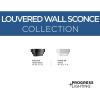 Progress Lighting 1-Light Louvered Wall Sconce Light Fixture, 7 in. Tall, Black, P7103-31(White)
