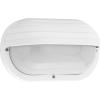 Progress Lighting 1-Light UV Stabilized Ribbed Frosted Polycarbonate Shade Modern Outdoor 10-1/2″ Wall or Ceiling Light, Bulkheads Collection, Outdoor, P5706-30, White