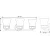Progress Lighting 4 Light Bathroom Vanity Light, Coastal Style Modern Bath Lighting Fixture with Etched White Glass Shade for Over the Mirror, Reversible Mounting, Cascadia Collection, Antique Bronze(Antique Bronze)