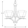 Progress Lighting 5-Light Etched Glass Traditional Chandelier Light, Trinity Collection, Indoor, P4328-09, Brushed Nickel(Nickel)