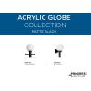 Progress Lighting Acrylic Globe 1-Light Shatter-Resistant Acrylic Shade Modern Outdoor Post Lantern Light, Outdoor, P5478-60, Matte Black(Black)