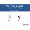 Progress Lighting Acrylic Globe 1-Light Shatter-Resistant Acrylic Shade Modern Outdoor Post Lantern Light, Outdoor, P5478-60, Matte Black(Black)