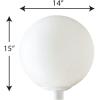 Progress Lighting Acrylic Globe 1-Light Shatter-Resistant Acrylic Shade Modern Outdoor Post Lantern Light White