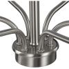 Progress Lighting Bonita Collection 6-Light White Linen Fabric Shade Luxe Chandelier Light Brushed Nickel